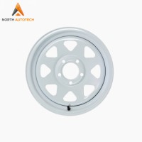 Trailer Wheel Rim 13 X 4.5 - 5 Lug White Powder Coat