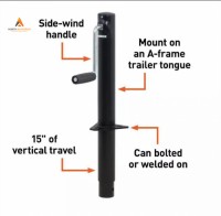 A-Frame Trailer Jack 2000LBS series with side wind